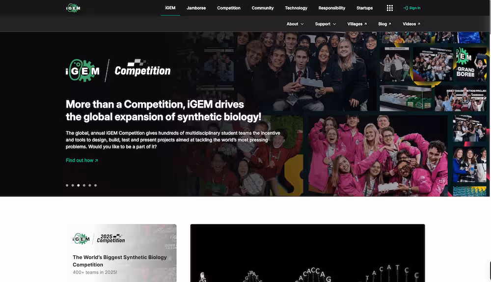 iGEM Platform screenshot